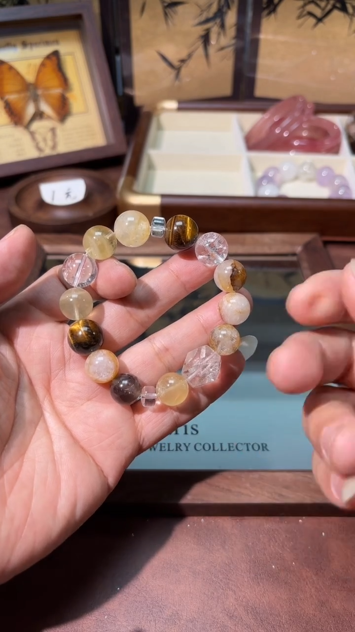 未镶嵌手串水晶?****哦1