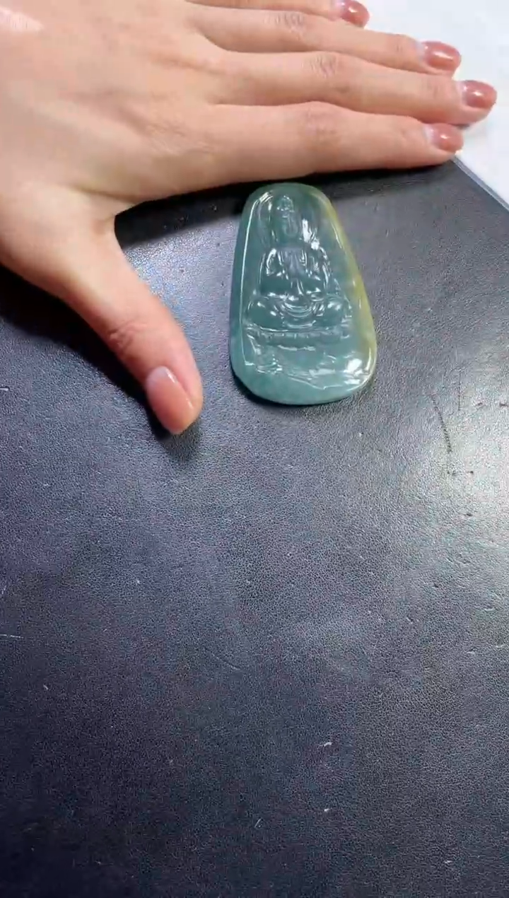 【闪购商品】翡翠挂件未镶嵌观音牌子