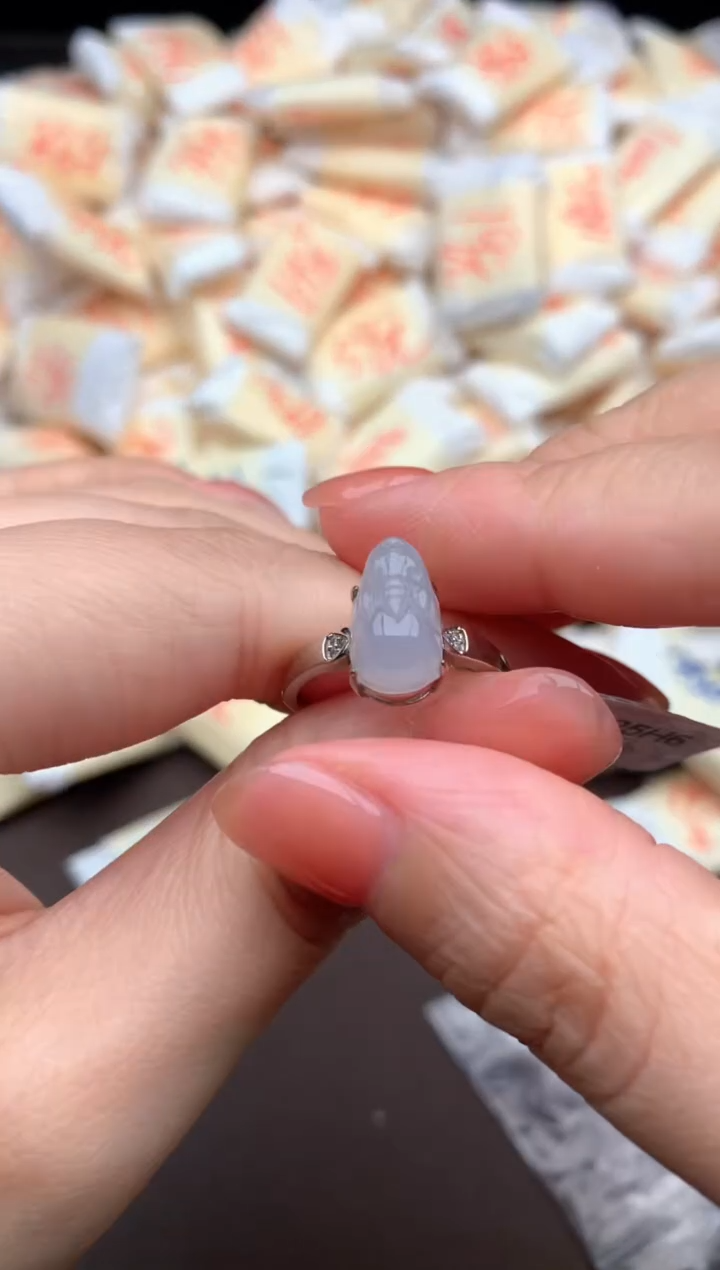 翡翠挂件银S925镶嵌一