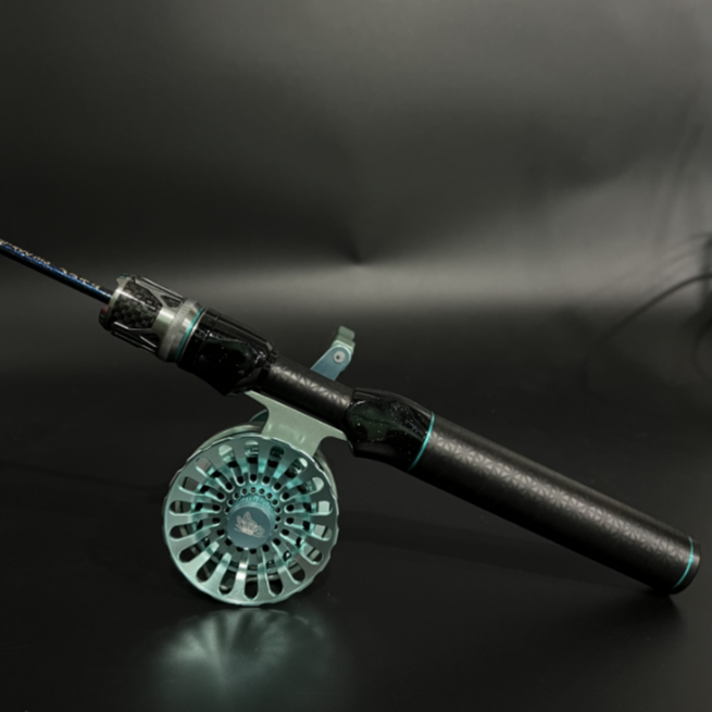 文兴碳素超轻冰钓竿套装蝶战50/蝶战60冰钓轮MS调竿稍冬钓鲫鲤鱼