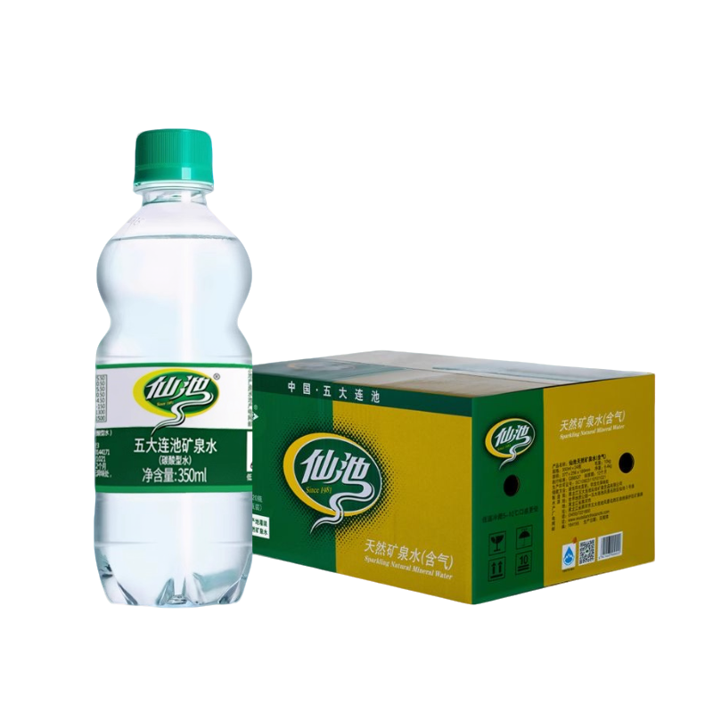 「仙池」矿泉水 350mL五大连池火山冷泉天然气泡水