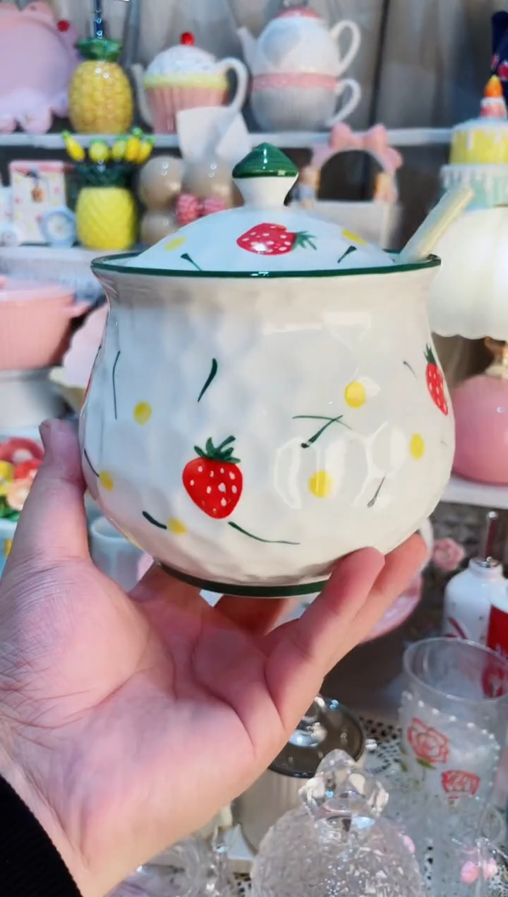 【闪购商品】瓷片安全釉下彩放心用的猪油罐