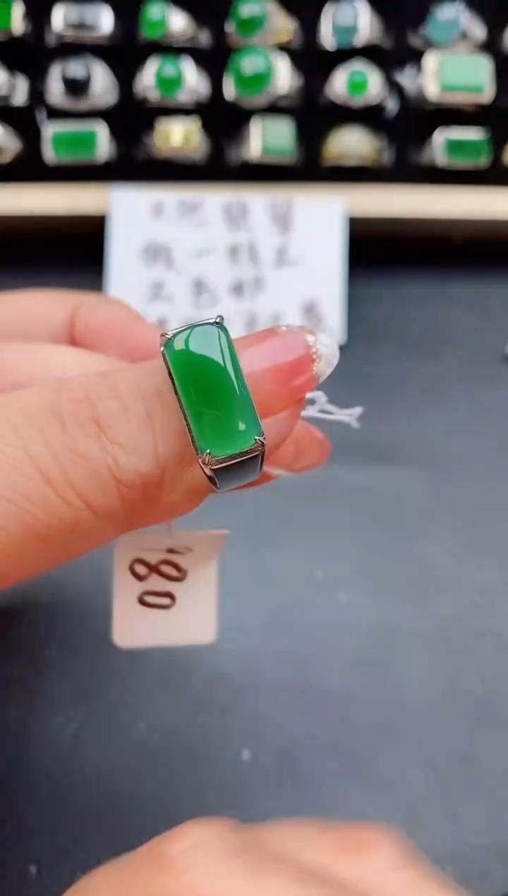 【闪购商品】翡翠戒指银S925镶嵌212121