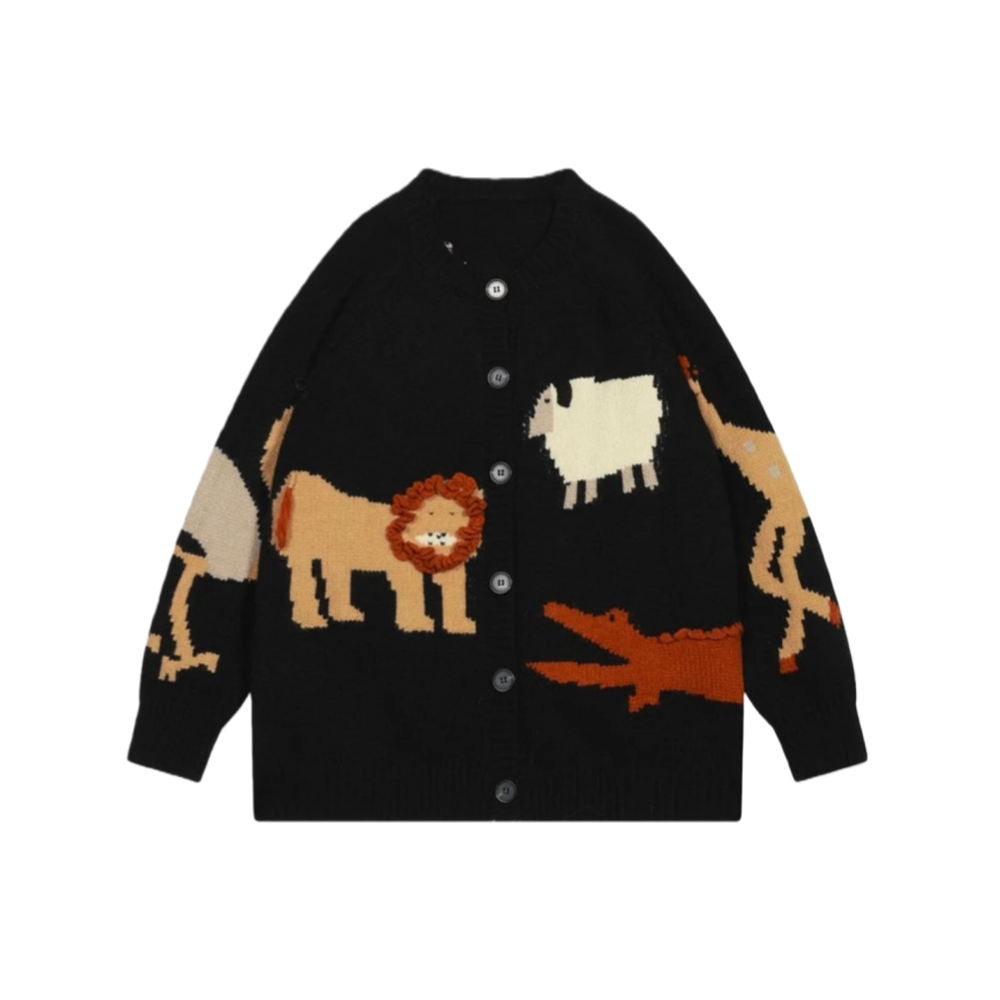 【动物园】秋冬款时尚百搭开衫毛衣舒适洋气休闲风宽松型W1091