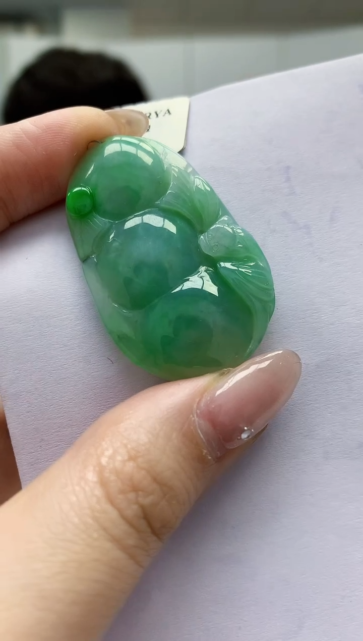 【闪购商品】定制翡翠未镶嵌4915jw-毛货挂件47