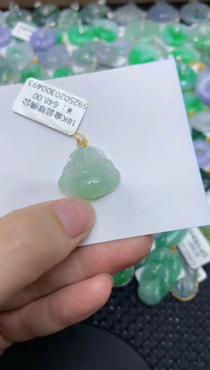 【闪购商品】翡翠颈饰18K金镶嵌1111111111