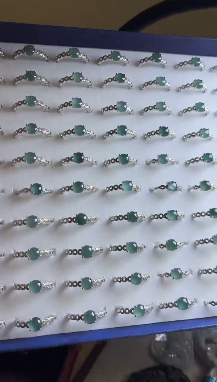 翡翠戒指未镶嵌圆戒指【多样性发货一件】