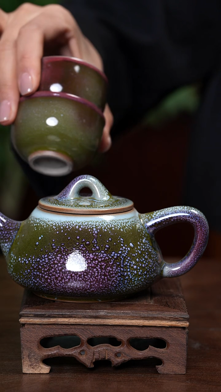 【闪购商品】宝丰清凉寺原产地钧瓷石瓢壶+两杯