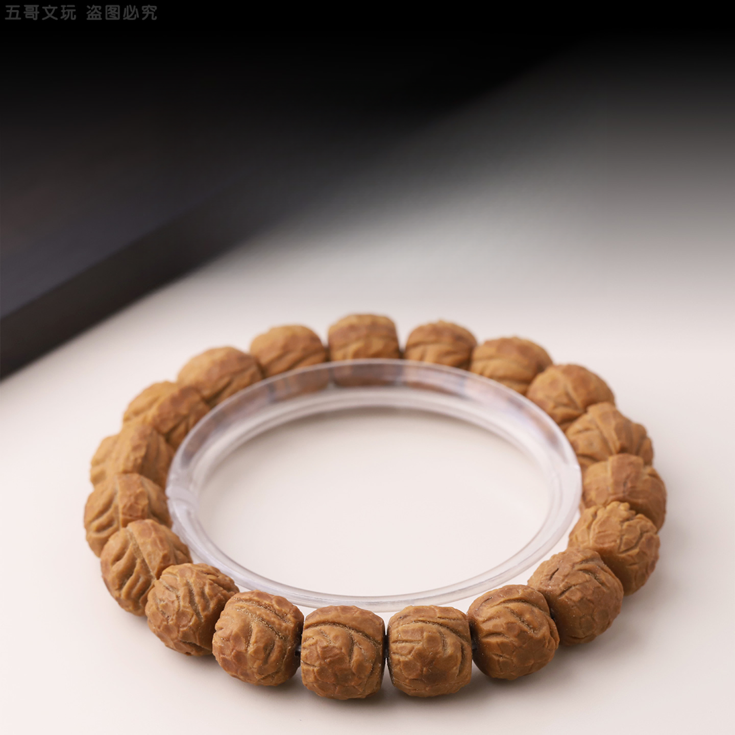 S1009-2【龙鳞】龙纹桃核雕刻单圈男女盘玩懒人文玩手串