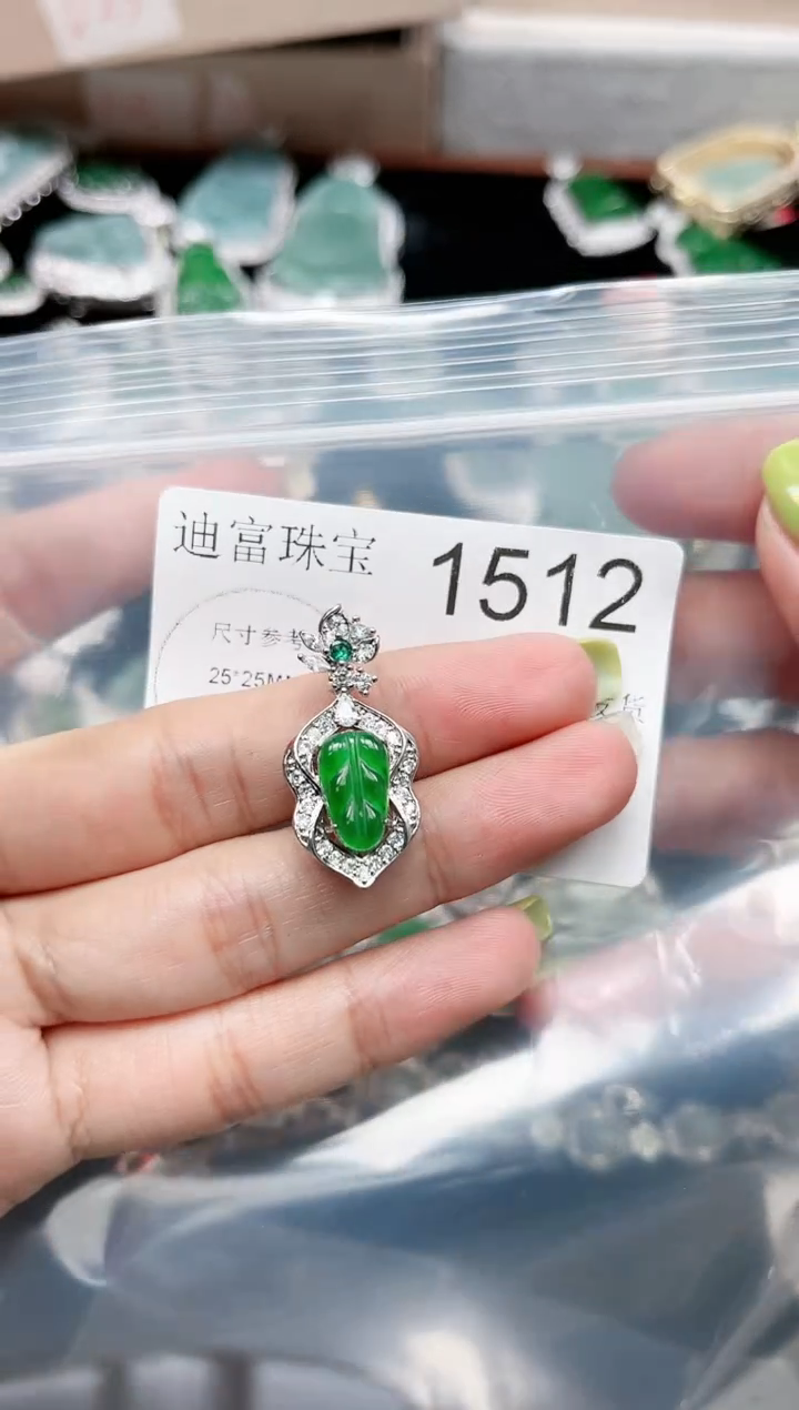 【闪购商品】翡翠颈饰未镶嵌1512赠皮绳