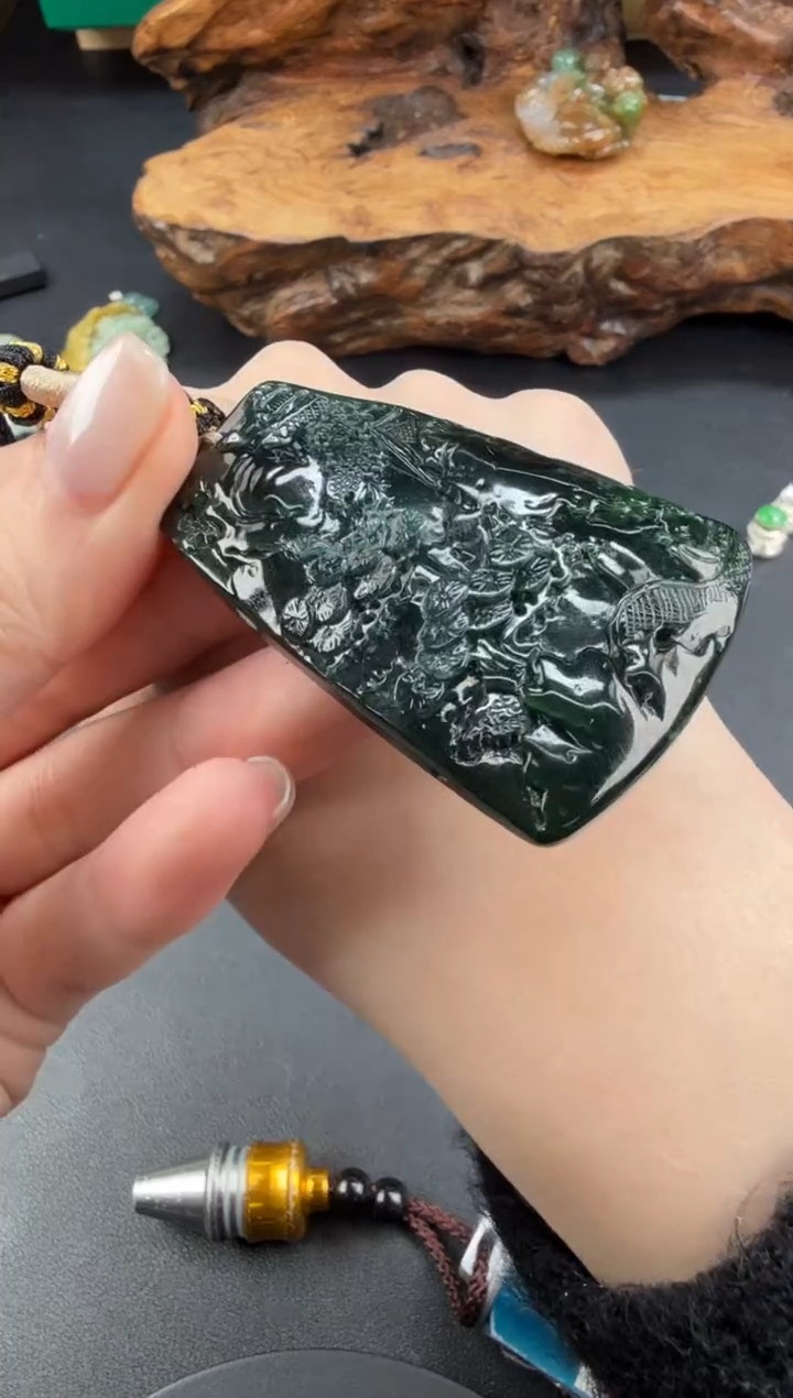 吊坠(不含链)未镶嵌翡翠翡翠饰品*-128