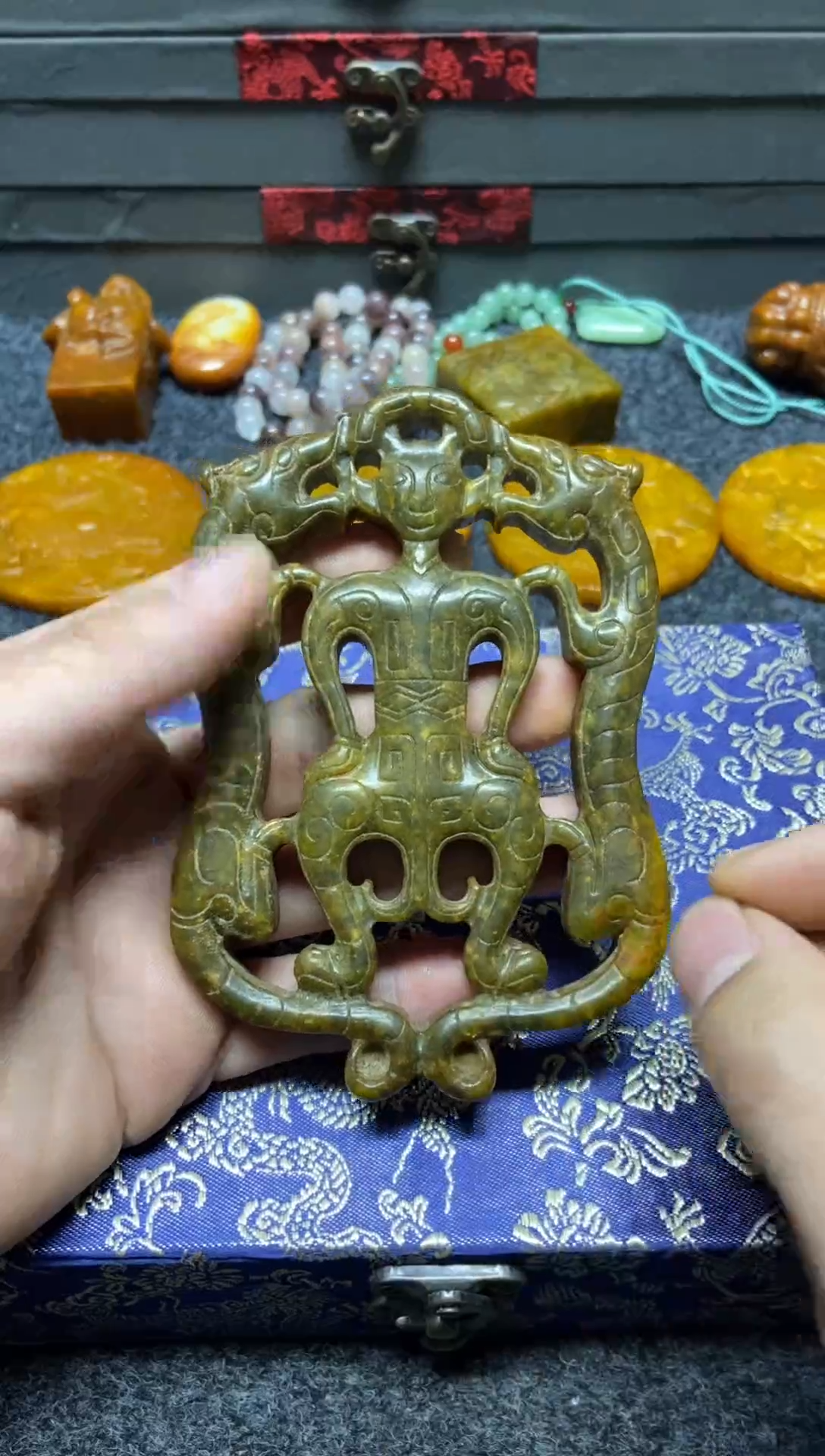 未镶嵌蛇纹石玉吊坠(不含链)直播间专用链接