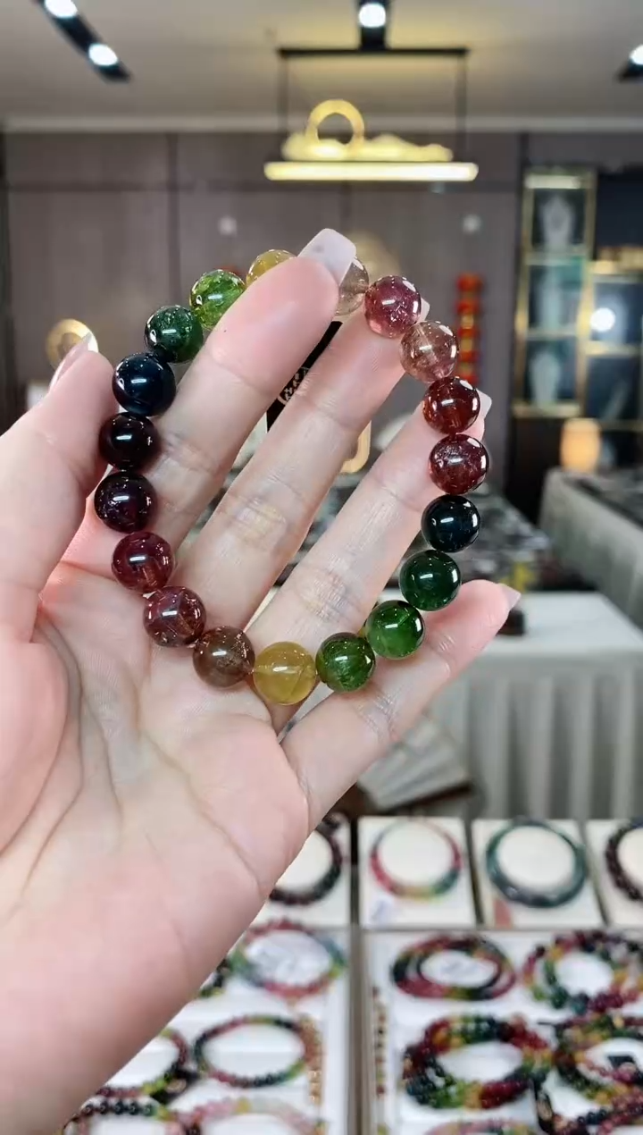 【闪购商品】碧玺单圈手串10mm+未镶嵌（多样性发一条）hon