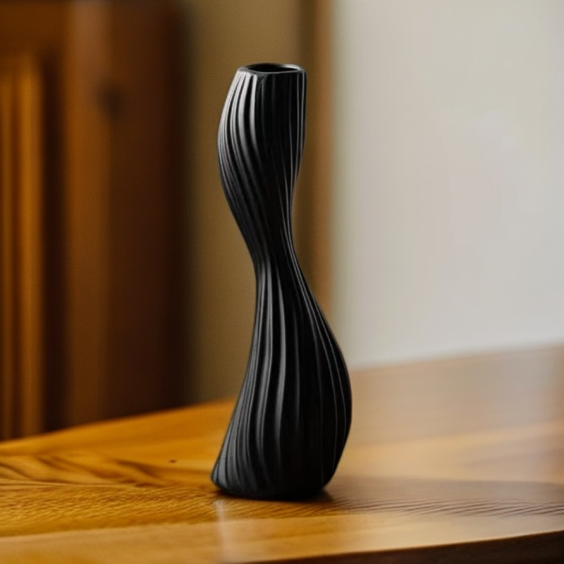 S形小蛮腰 北欧风天鹅颈插花瓶装饰花器花瓶精致高级感居家摆件陈