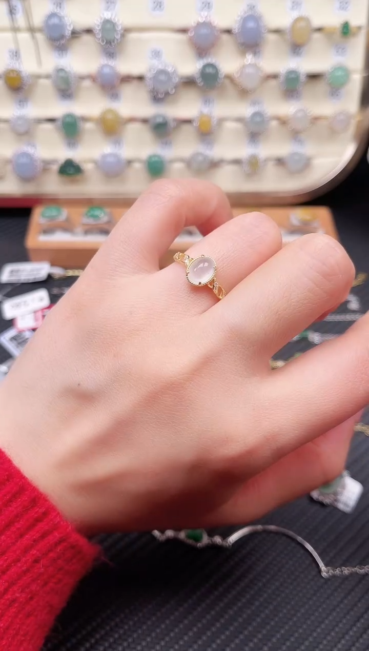 【闪购商品】翡翠戒指银S925镶嵌戒指28