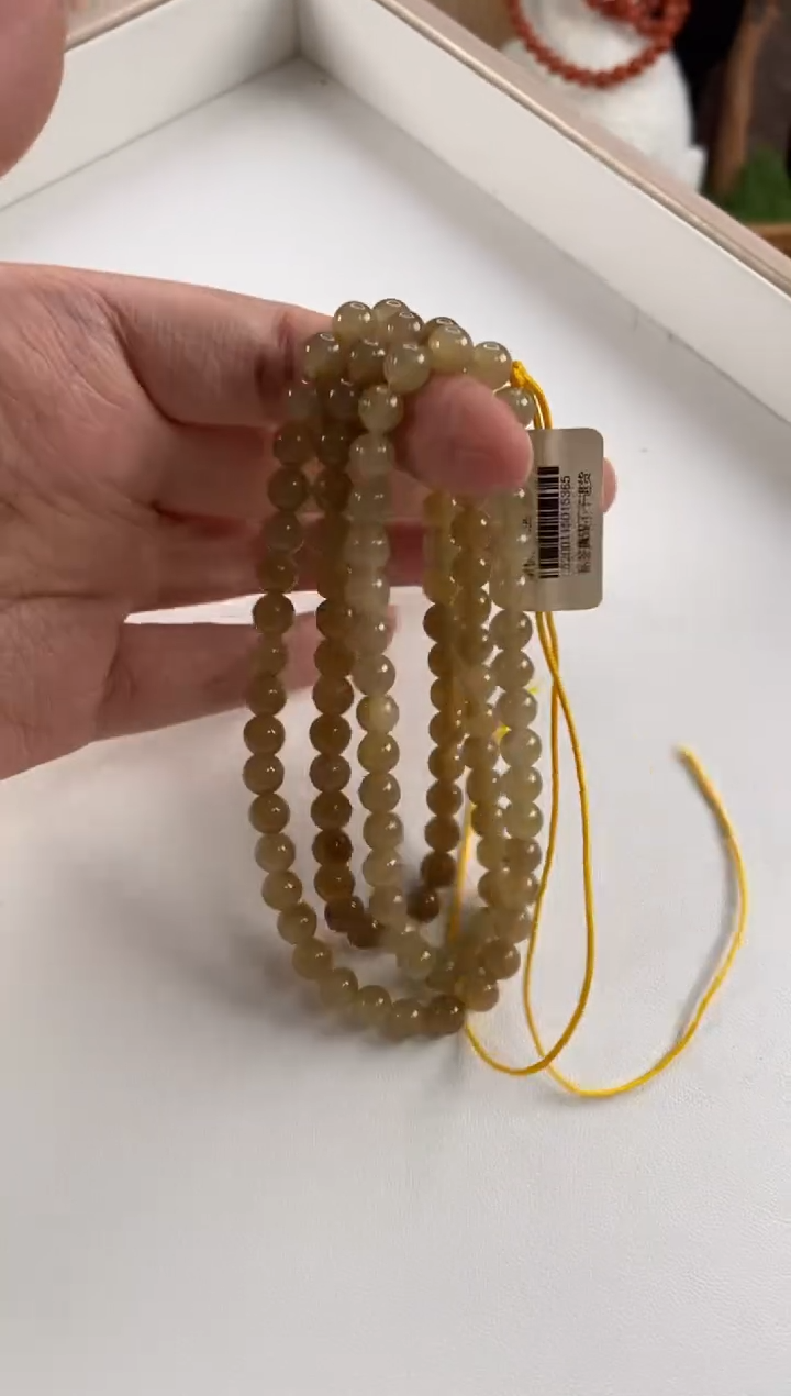 【闪购商品】和田玉颈饰未镶嵌圆珠珠串