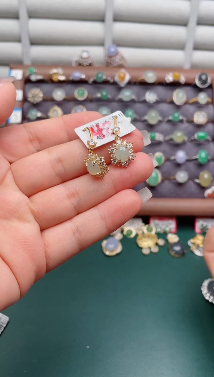 银S925镶嵌戒指翡翠.