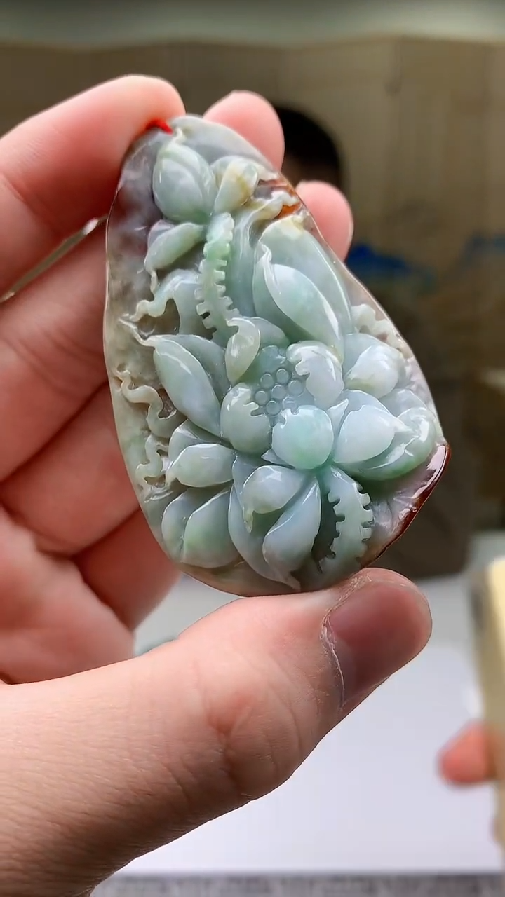 【闪购商品】定制翡翠未镶嵌4812bb-毛货挂件