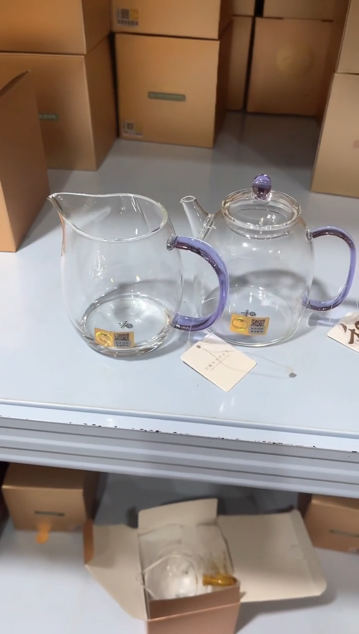 【闪购商品】澄然公道杯加宴臣壶 浅紫一套