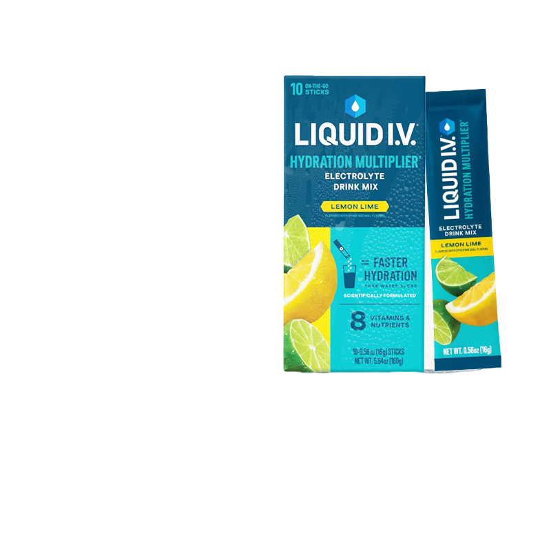 LiquidIV风靡欧美liv小燃条电解质粉柠檬百香果16g*10条维B钾离子