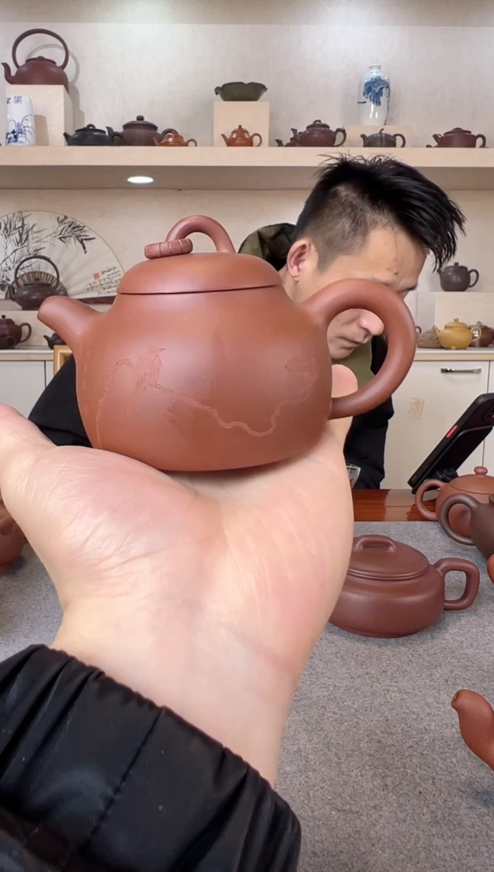 【闪购商品】紫砂茶壶半瓜 紫泥 半手工