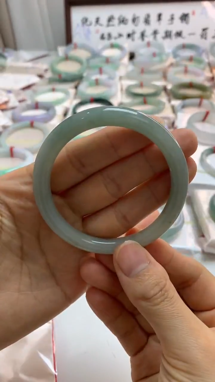未镶嵌手镯翡翠56圆条