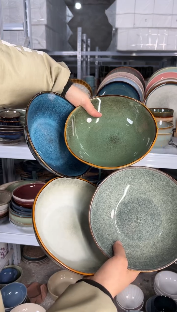 陶瓷外贸尾货瑕疵满20包邮X4 菜碗组合