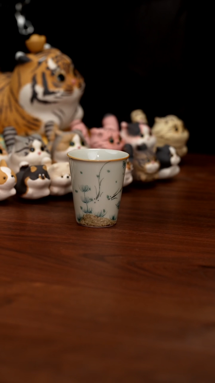 紫砂摆件闻香杯杯