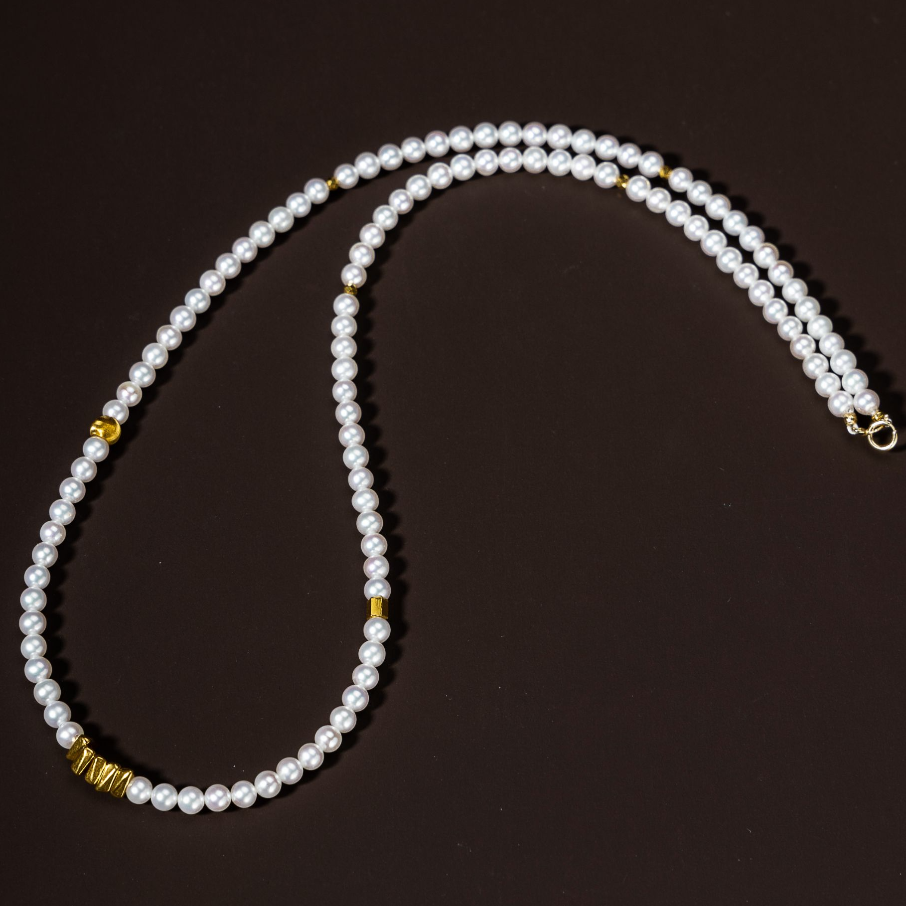 【足金盘缠】淡水珍珠项链-18k-约卡3.5mm-XT292|BZZ2