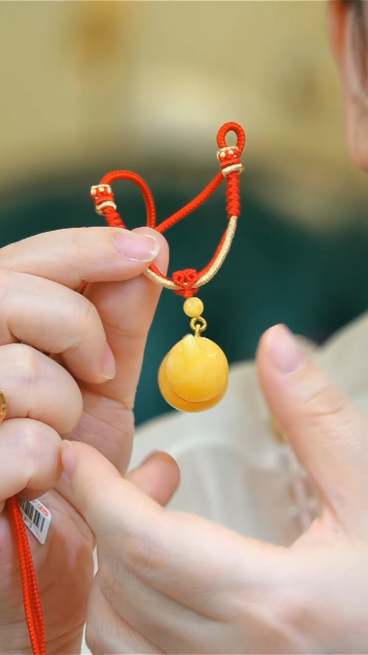 【闪购商品】蜜蜡项链未镶嵌蜜蜡葫芦手工绳项链