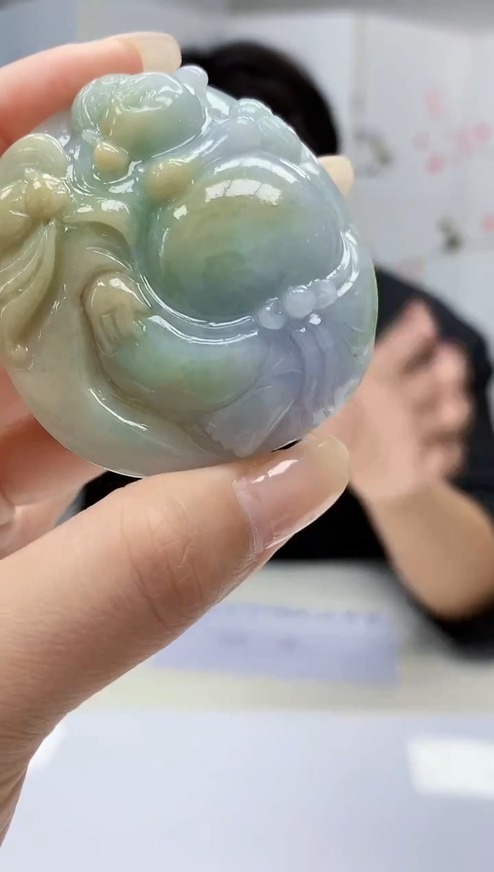 【闪购商品】定制翡翠未镶嵌5145lr-毛货挂件15