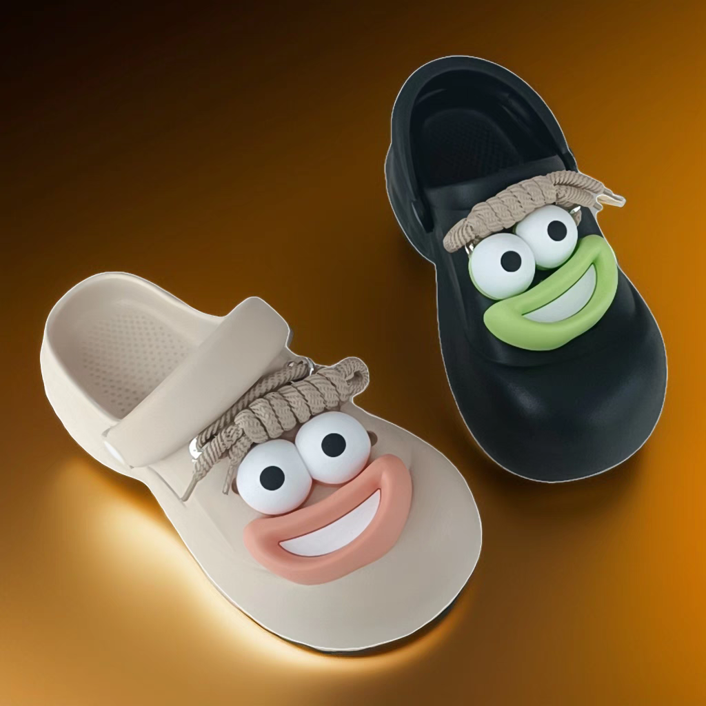 EVA超轻一体发泡开口笑夏季~开口笑洞洞鞋~