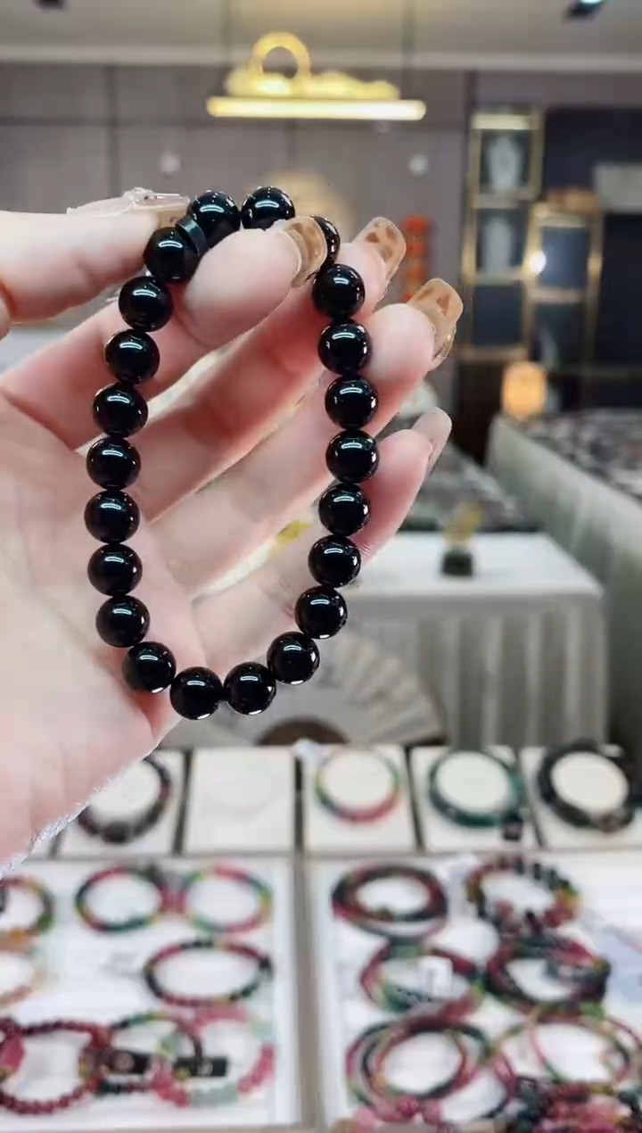 【闪购商品】碧玺单圈手串8mm+未镶嵌一物一证dan多样性发货一条