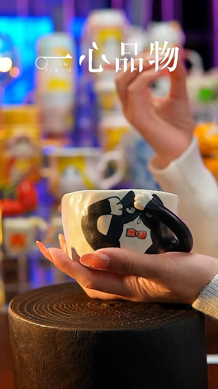 杯子瓷A221景德镇手工手绘杯子摆件