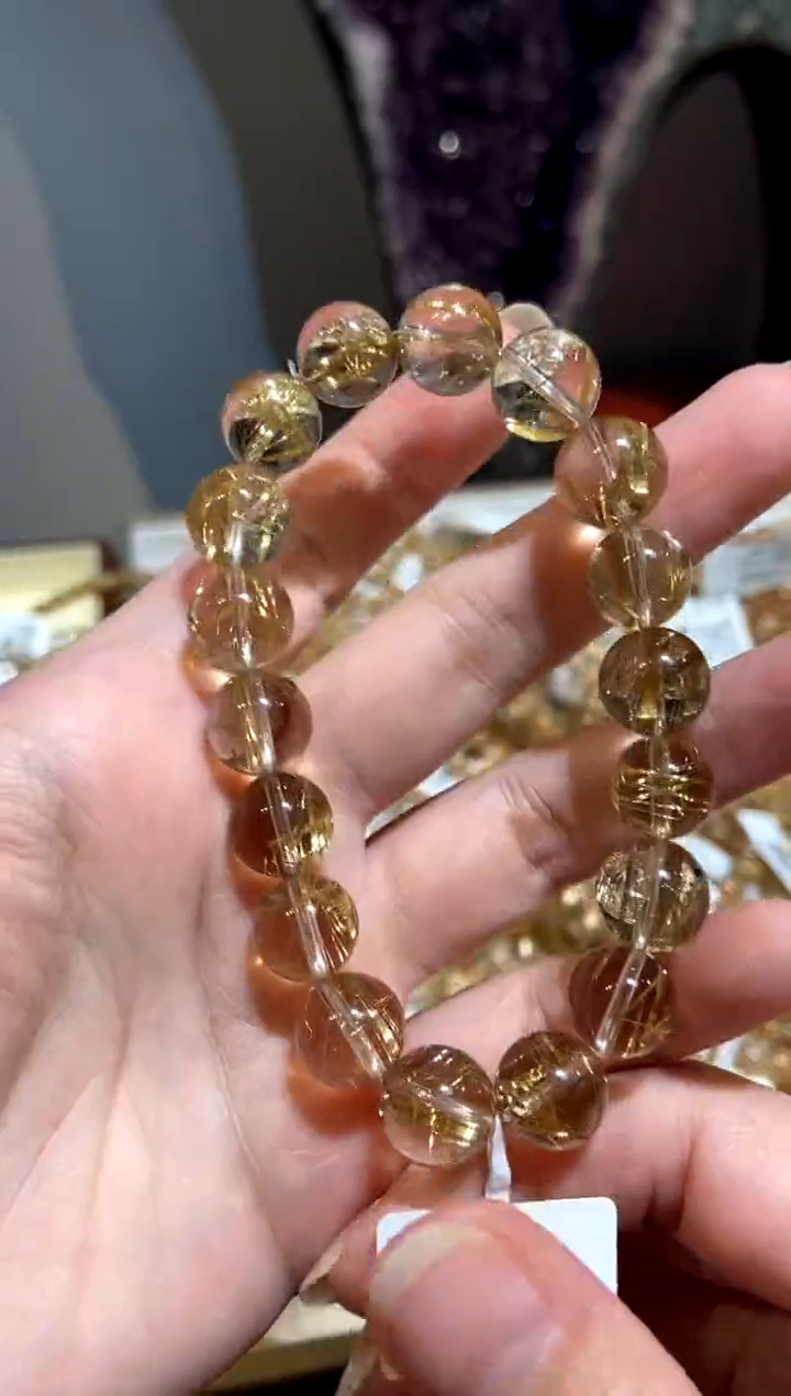 【闪购商品】水晶手链未镶嵌151-AA40钛金 11.3mm+