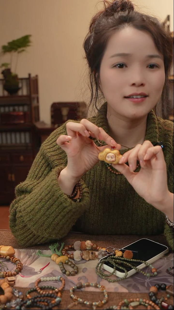 木质类喵星人 云朵挂件