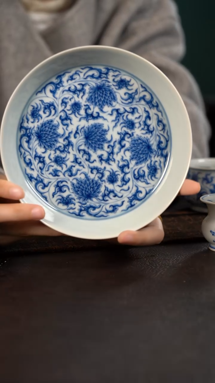 【闪购商品】杯聚澜堂缠枝菊大壶承