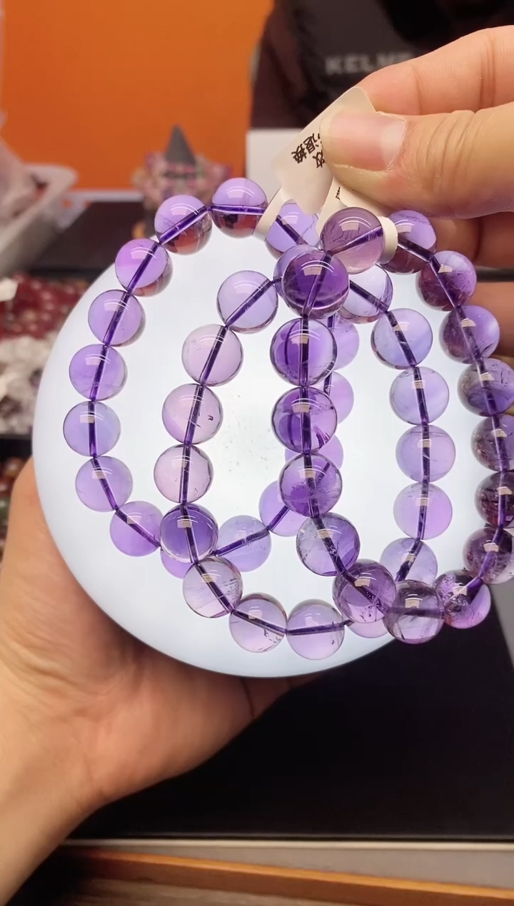 【闪购商品】水晶手串未镶嵌96 紫水晶 13mm 多样性发其一