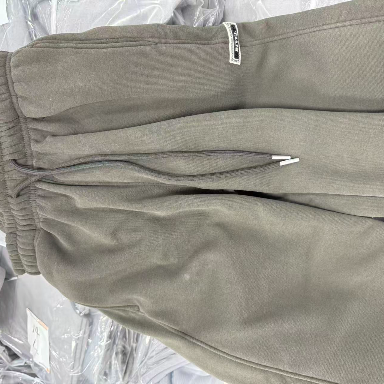 J004贴标款#秋冬加绒加厚休闲裤