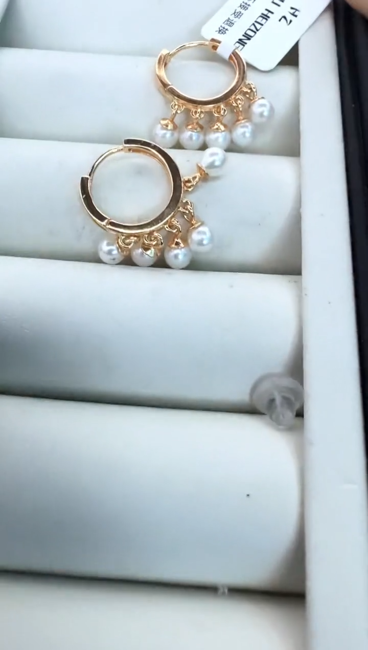 【闪购商品】海水珍珠耳饰银S925镶嵌耳扣