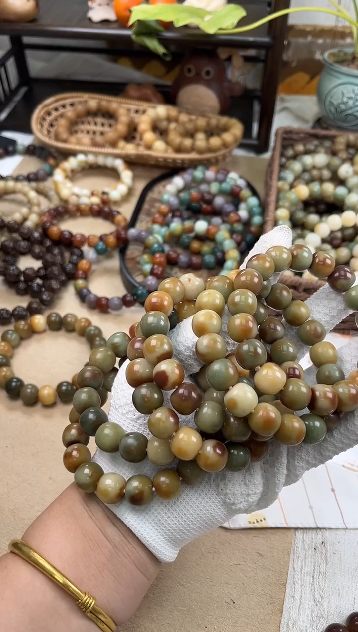 手串菩提根/象牙果a226卡14 水磨微瑕