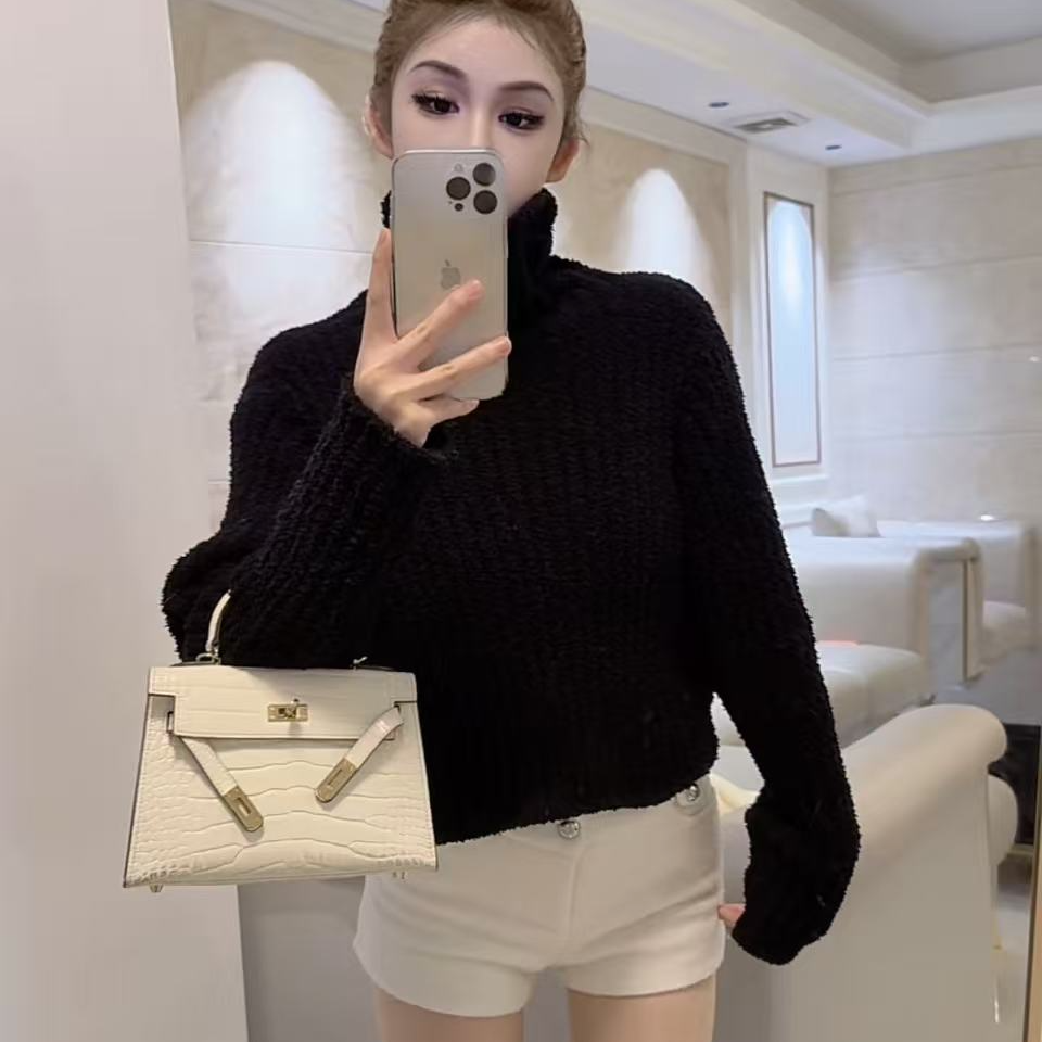 9210# 慵懒坑条 雪尼尔毛衣