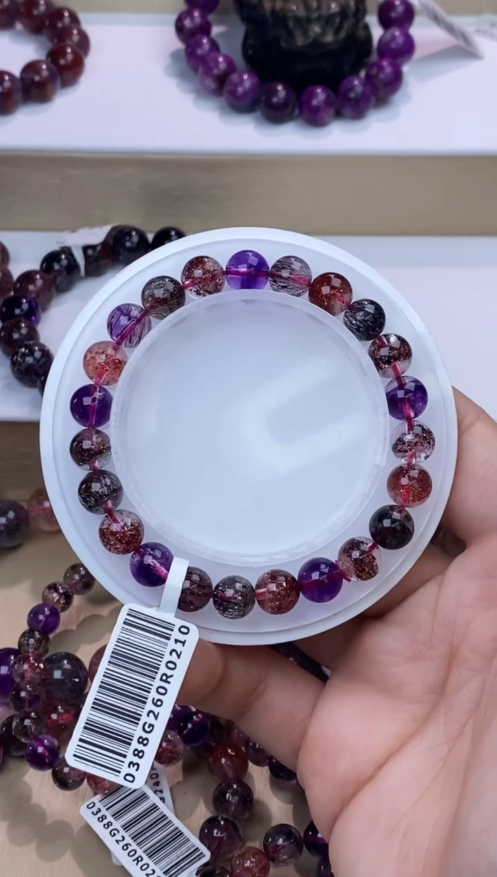 【闪购商品】水晶手链未镶嵌黑加仑超七8m+