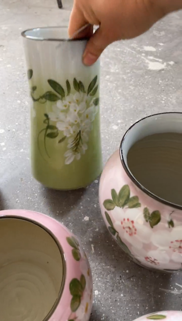 瓶陶景德镇手绘花瓶