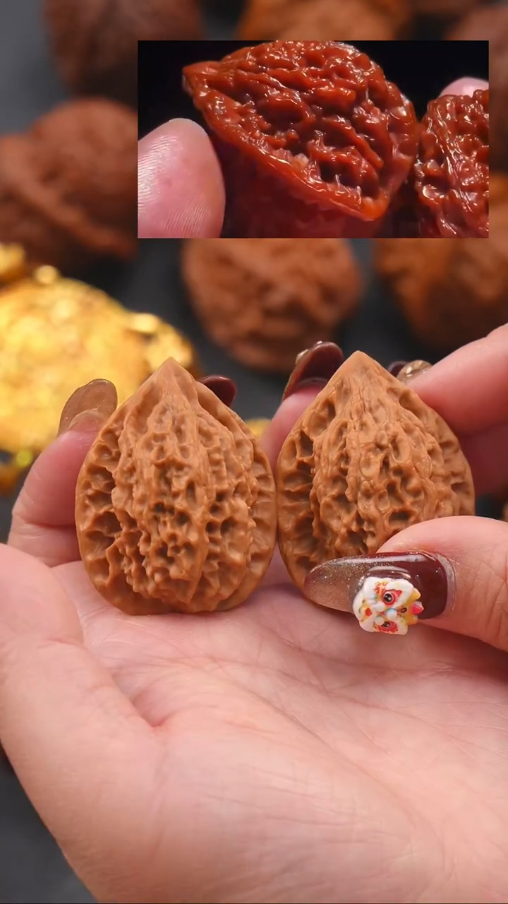 【闪购商品】文玩核桃把件36十三陵鸡心