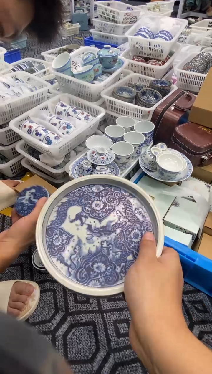 陶瓷景德陶瓷茶具直径17.5