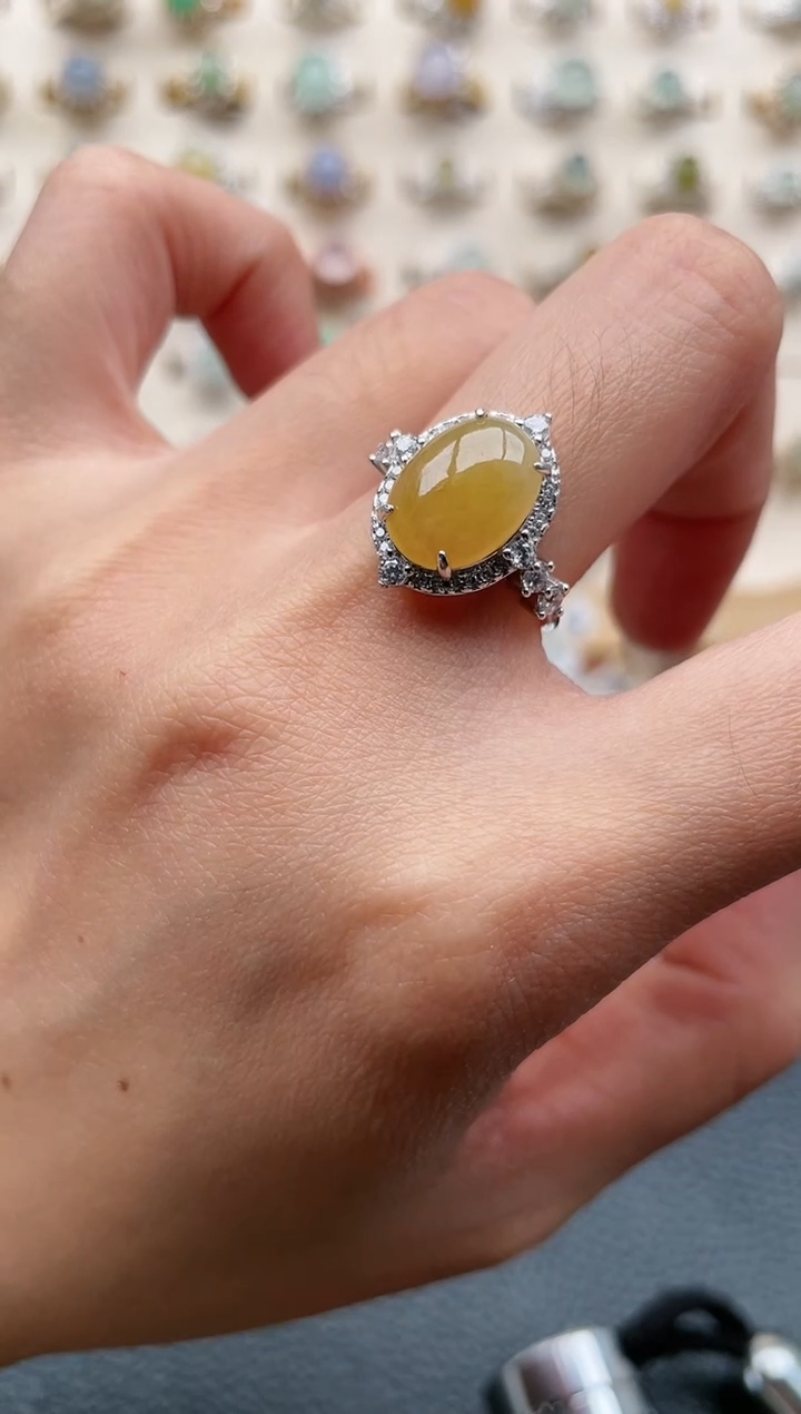 【闪购商品】翡翠戒指银S925镶嵌1111