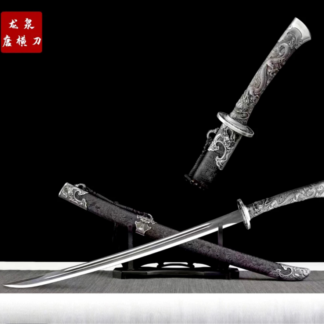 新疆专场【绣春刀】高锰钢实木锦缎 优质合金装具 未开刃摆件