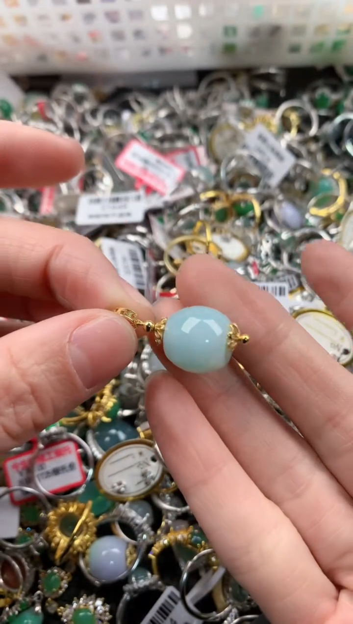 银S925镶嵌戒指翡翠222    10