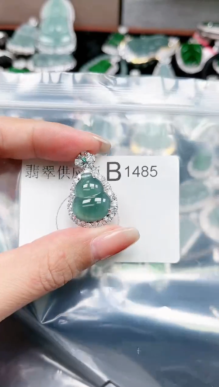 【闪购商品】翡翠颈饰未镶嵌1485赠皮绳